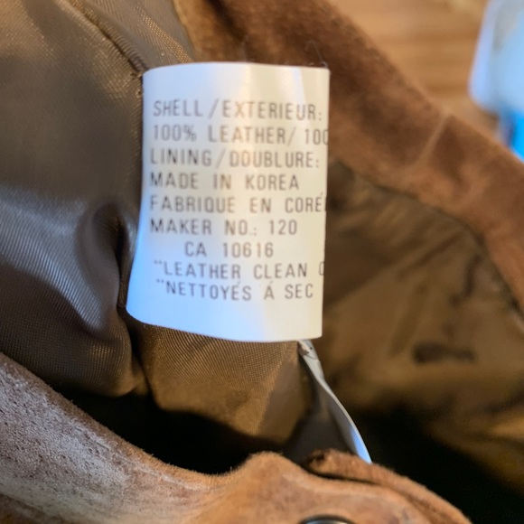 100% Leather Brown Vintage Skirt. Fits like size medium - Picture 4 of 5